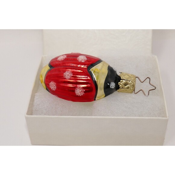 Matt McGhee Vintage Ladybug Blown Glass Christmas Ornament - Picture 7 of 11